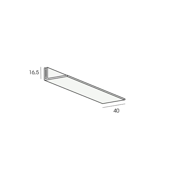 Abschlußprofil f. 0617 40 x 16,5 mm