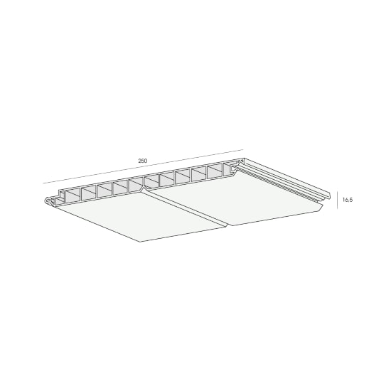 Mammut 250-S 2-Brett Optik 250 x 16,5 mm (Brandschutzklasse B2)	